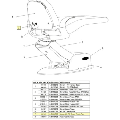 Marus and Pelton & Crane Touchpad and Chair Back Control Replacement PCB