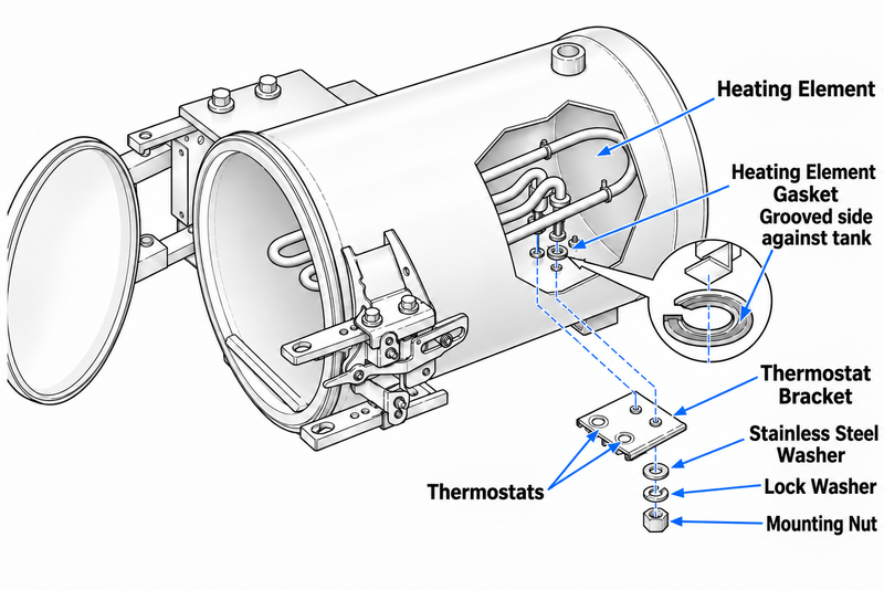 Midmark M11 / M9 High-Limit Thermostats and Jumper Kit